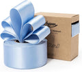 Blue Satin Ribbon Double-Faced Wired Ribbons by Keypan