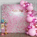 Qcity Iridescent Pink Shimmer Wall Backdrop 36PCS, Square Sequin Glitter by QCITY