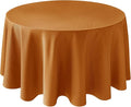 Biscaynebay Fall Tablecloth Textured Fabric Round Tablecloths 70", Bronze by Biscaynebay