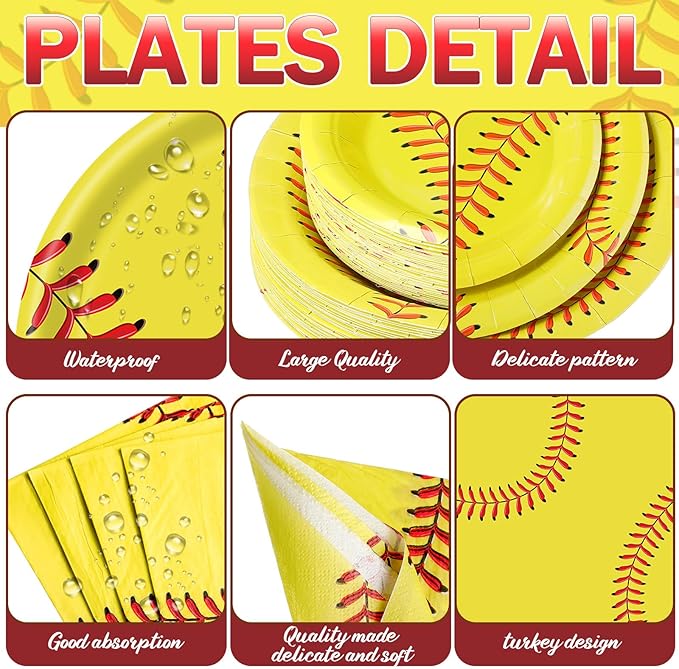 452 Pcs Softball Birthday Party Decorations - Image 2