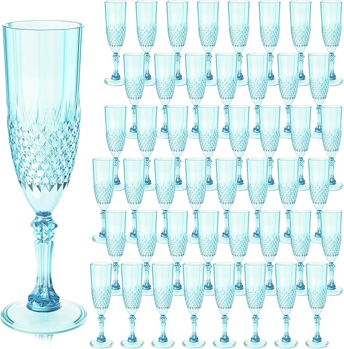 Plastic Champagne Flutes, for Weddings Bachelor Parties Toasting and Events by LEYIQUCHAMPAGNEWINEGLASSES
