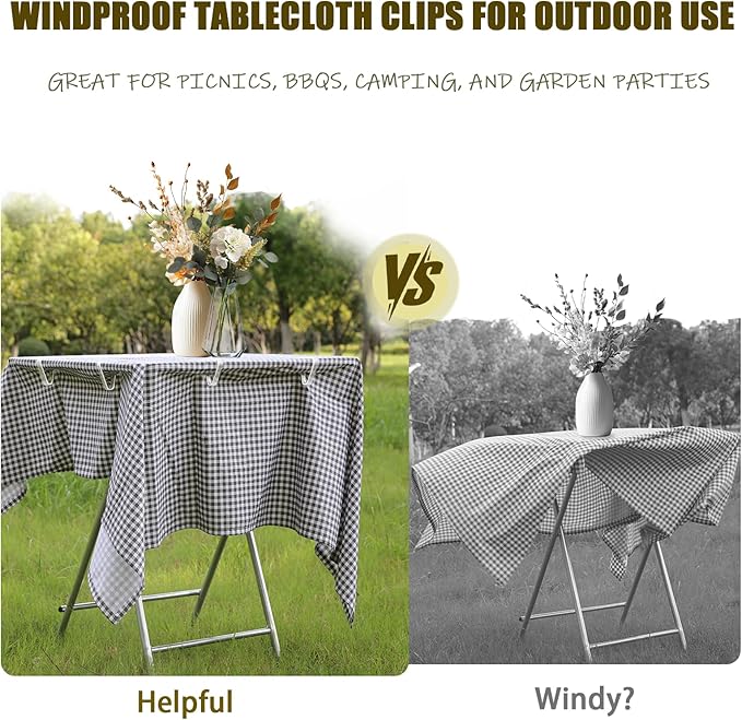 24 Pcs Clear Table Cloth Holder Clips - Image 3