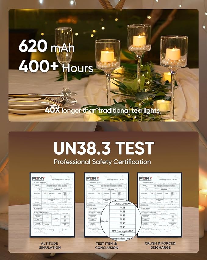 Homemory 24pcs Remote Timer LED Tea Lights Candles, 400+Hours Flickering - Image 4