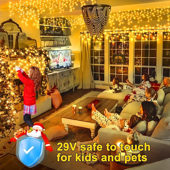 KNONEW 164FT 1600 LED Christmas Lights Outdoor Decoration - Image 8
