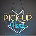 PICK-UP Here Neon Sign, Neon Lights Hanging Wall Art Decoration by JULHOVR
