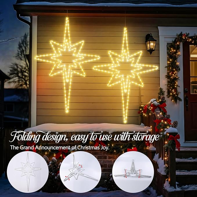 Christmas 45'' Bethlehem Star Lights Decoration - Image 4