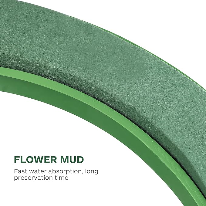 DOITOOL Flower Foam Ring with Suction Cup Car Flower Mud Green Wet Foam Blocks - Image 5