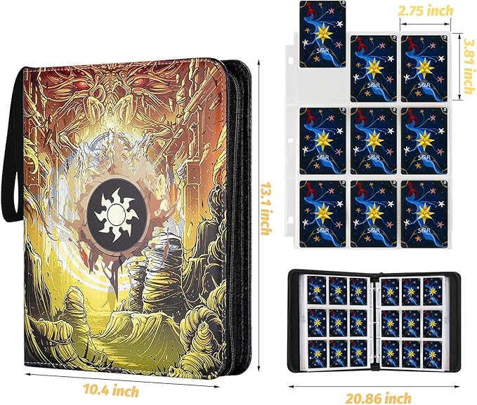 Trading Card Binder for MTG Cards, Premium 9 Pocket Card Binder, 720 Double - Image 4