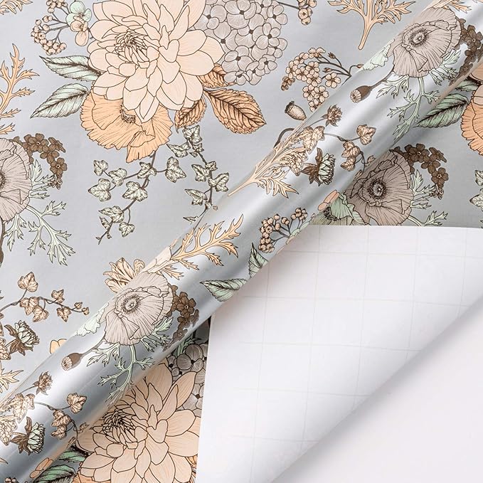 WRAPAHOLIC 30 Inch Jumbo Floral Wrapping Paper - Image 3