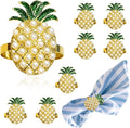 Napkin Rings Set of 8 Pearl Pineapple Napkin Rings by DavifinaNapkinRings