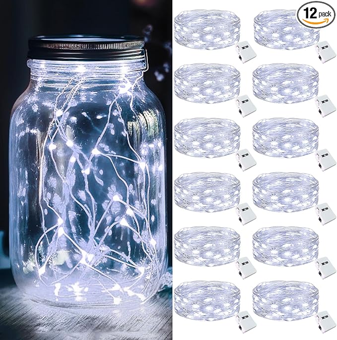 kolpop 12 Pack LED Fairy Lights Battery Operated, 7FT 20 LED Mini Twinkle by kolpop