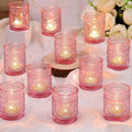 DARJEN Pink Votive Candle Holders Set of 36- Glass Candle Holders Bulk by DARJEN