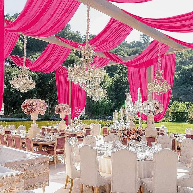 MODFUNS Hot Pink Ceiling Drapes - Image 3