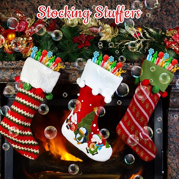 Christmas Toys Gifts Bulk for Students, Small Mini Bubble Wands Toys 64 Pack - Image 5