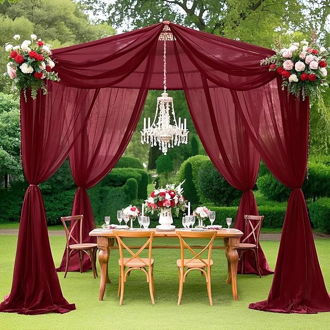 MODFUNS Burgundy Ceiling Drapes - Image 7