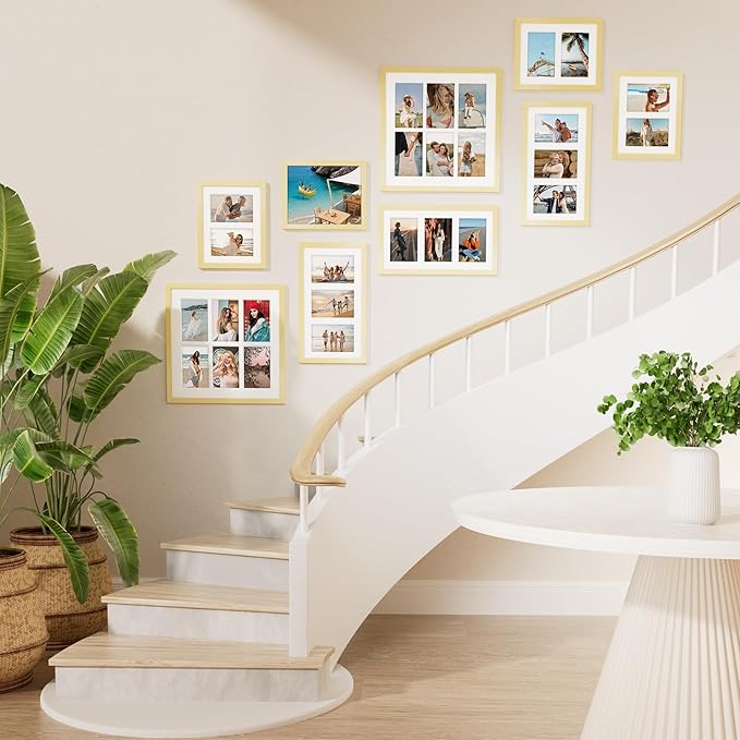 Vittanly 8x14 Picture Frames Collage, Displays 3Pcs 4x6 Pictures - Image 3