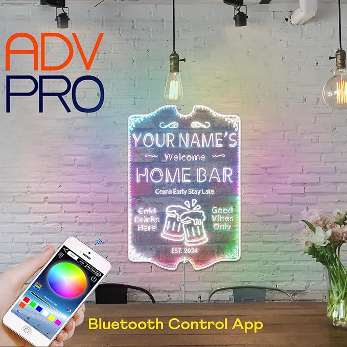 ADVPRO Personalized Your Name Home Bar RGB Dynamic Glam LED Sign - Image 2