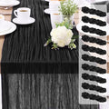 10-Pack Black Cheesecloth Table Runners – 10FT Boho Rustic Gauze Fabric Cheese by Unknown