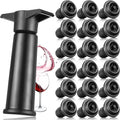 18 Pieces Wine Saver Pump with Vacuum Reusable Preserver Practical Wine Keeper by Honoson