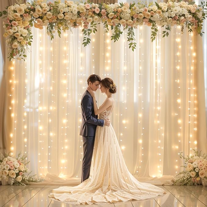 10x10ft Champagne Backdrop Curtain - Image 3