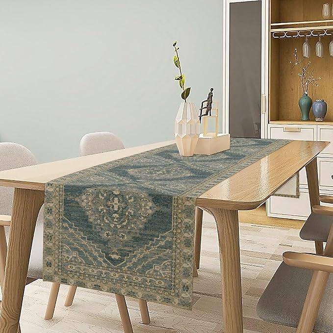 Boho Floral Vintage Table Runner - Image 3