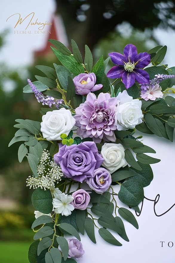 Muhanjia Wedding Sign Faux Flower Swag - Image 4