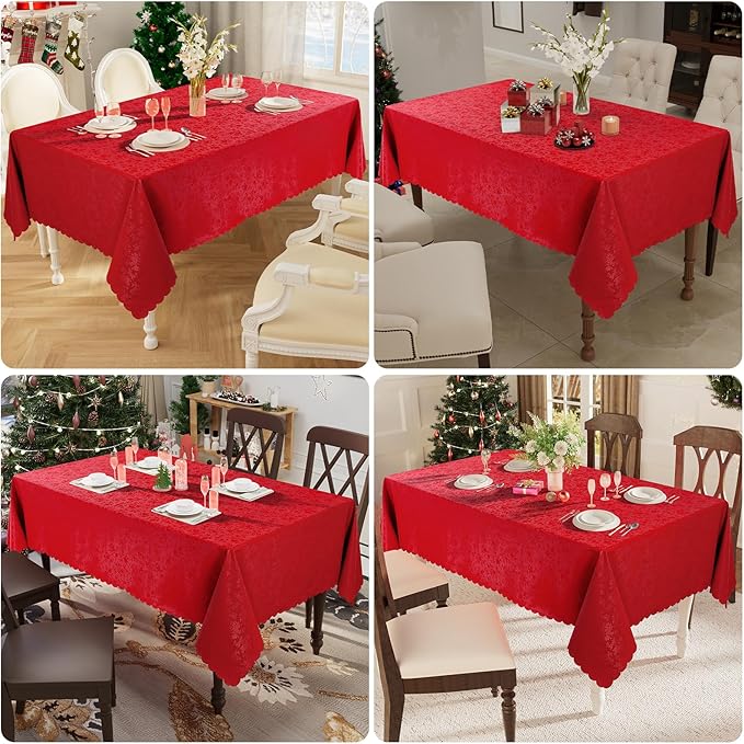 Smiry Square Table Cloth, Waterproof Heavy Duty Vinyl Tablecloths, Wipeable - Image 7