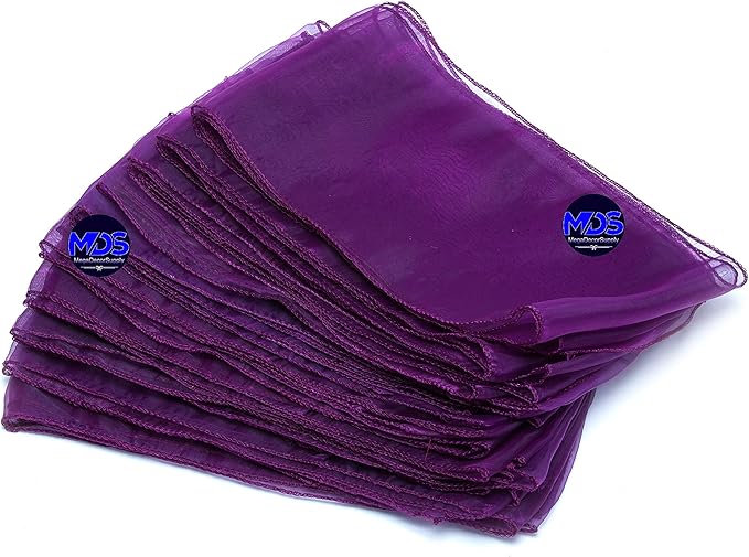 MDS Pack of 25 PCS Organza Chair Sashes Wider Dining Chair Bows Ribbon Tie Back - Image 5