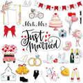 25 Pieces Just Married Ornate Car Magnets Mr Mrs Magnets Refrigerator by Xuhal