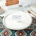 White Marble Cube Place Card Holders, Handmade Polished Card Stands, Simple and by Unknown