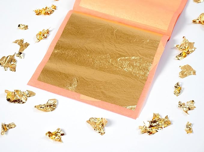 Slofoodgroup - 24 Karat Edible Gold Leaf Loose Sheets - 10 Sheets Gold Leaf Per - Image 7