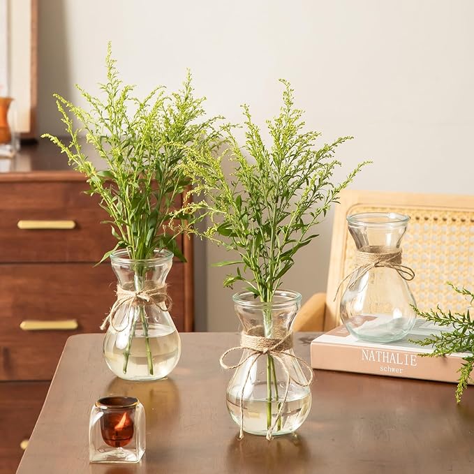 Glass Bud Vases for Centerpieces Set of 12 Clear Decorative Vase for Flowers - Image 7