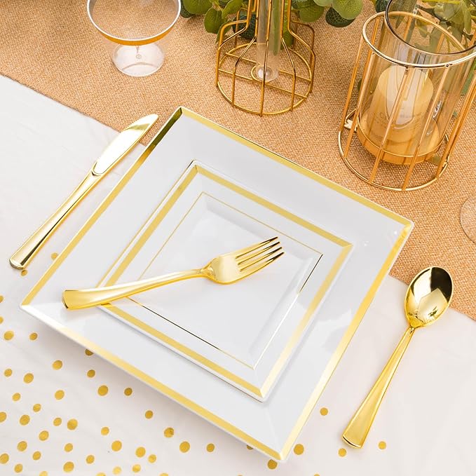 Goodluck 352 Piece Gold Dinnerware Set - Image 2