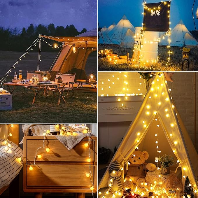 33Feet 100 LEDs Globe String Lights, 8 Modes USB Ball String Lights - Image 5