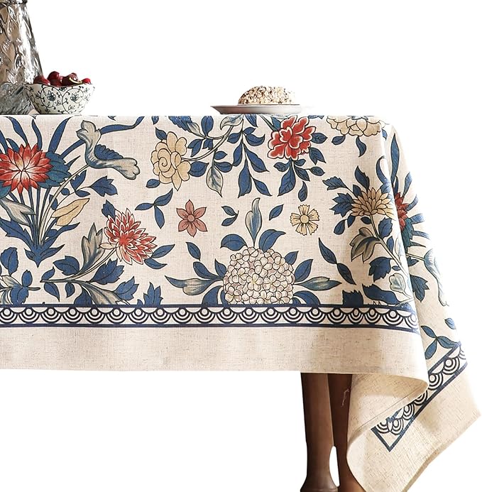 patdrea Designer Blue Tablecloth by Welcometopatdrea