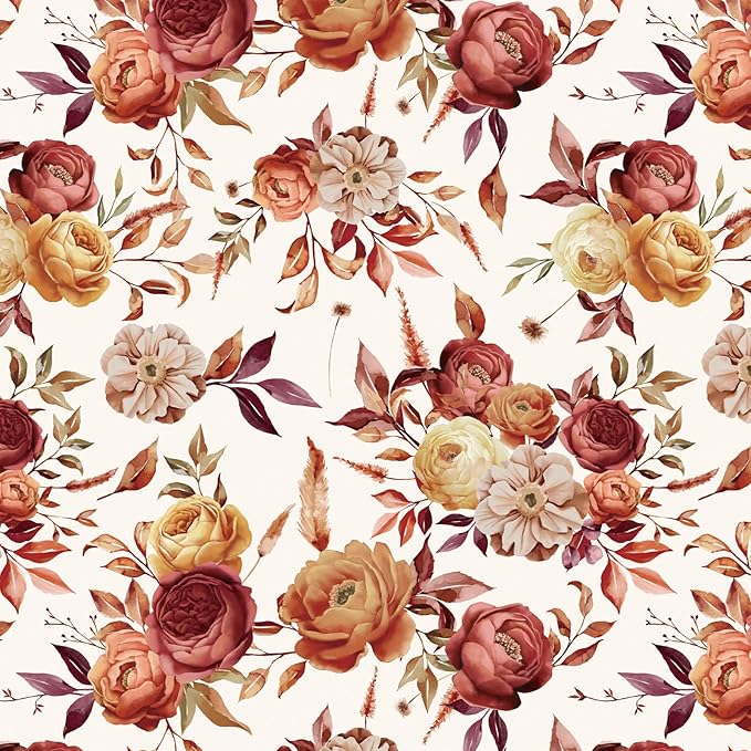 RUSPEPA Fall Floral Wrapping Paper Roll - Image 8
