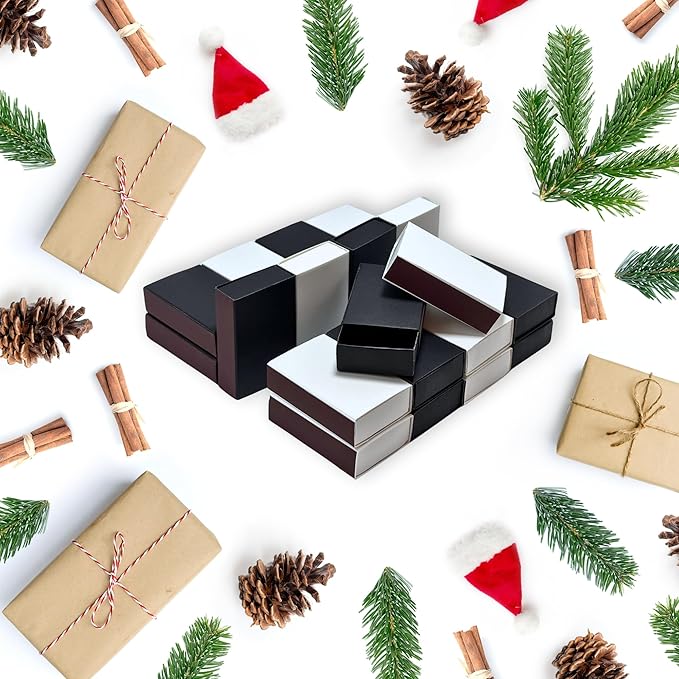 60pcs Blank Match Boxes, 2.25x1.42x0.59in Bulk White and Black Matchboxes DIY - Image 5