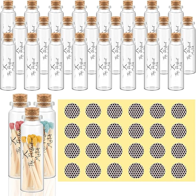 24 Matches Holders Empty Jars by Unknown