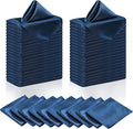 Manyshofu 50 Pieces Navy Blue Satin Napkins by Manyshofu