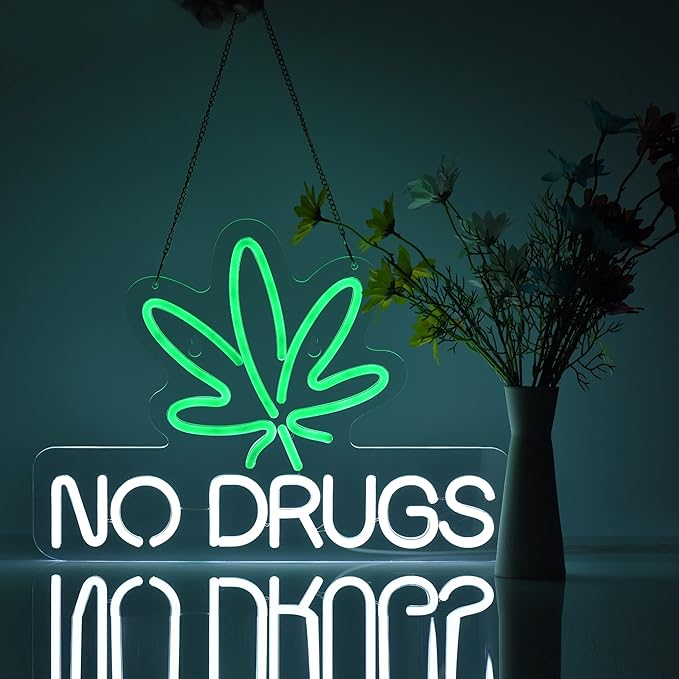 Neon Sign for Wall Decor No Drugs Marijuana Beer Bar Home Art Neon Light LED - Image 6