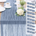 10-Pack Dusty BlueCheesecloth Table Runners – 10FT Boho Rustic Gauze Fabric by Unknown