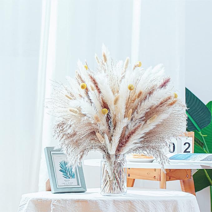 100PCS Natural Dried Pampas Grass Decor - Image 4