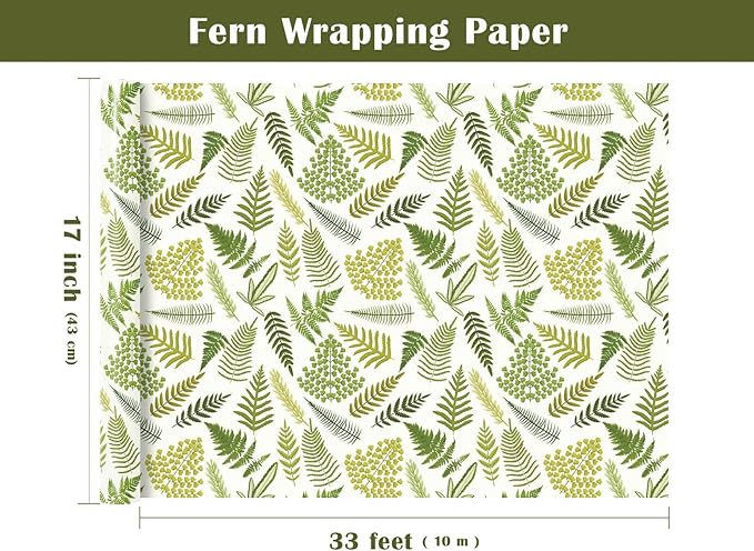 WRAPAHOLIC Fern Wrapping Paper Roll - Image 3