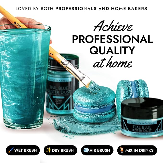 MONÉGASQUE Teal Blue Edible Glitter - Image 3
