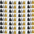 8P Black Gold Silver Foil Fringe Metallic Tassel Garland, Tassels Banner by HYSILLA