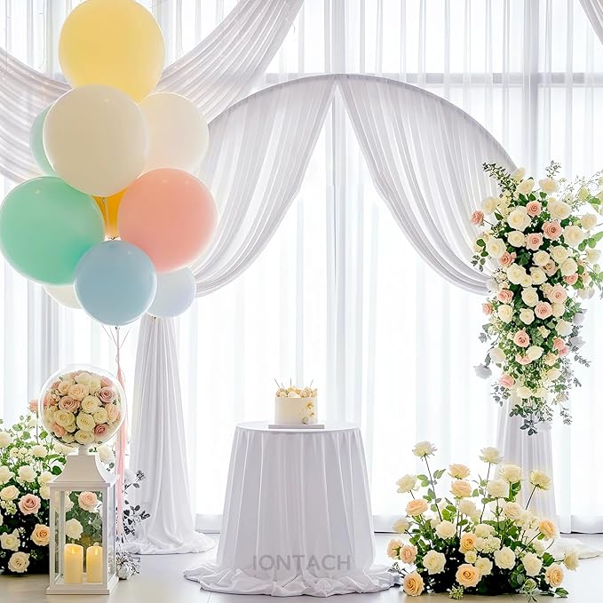 Wedding Arch Draping Fabric 29" x 19Ft Sheer Drapes - Image 6