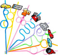 24 PCS Race Car Drinking Crazy Straws by Unknown