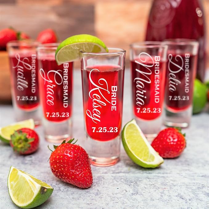 Custom Engraved 2 oz Shot Glass – Personalized Etching – Groomsman & Bridesmaid - Image 5
