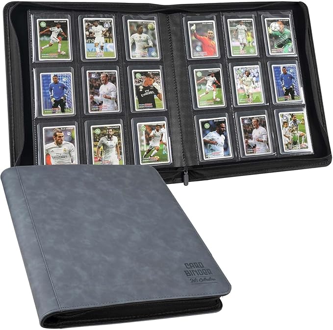 Toploader Binder with 9-Pocket Pages, Holds 288 "3×4" Rigid Toploader Hard Cases by Arkeiliy
