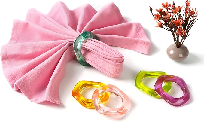 Epoxy Resin Spring Napkin Rings Set of 12 - Image 7